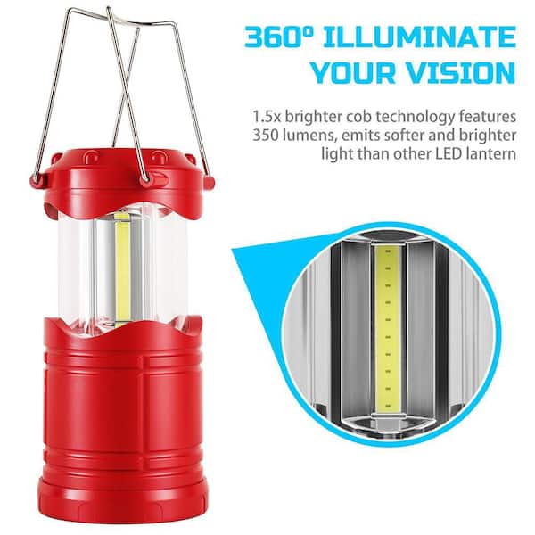 Red Battery Powered Portable Collapsible Hanging Emergency