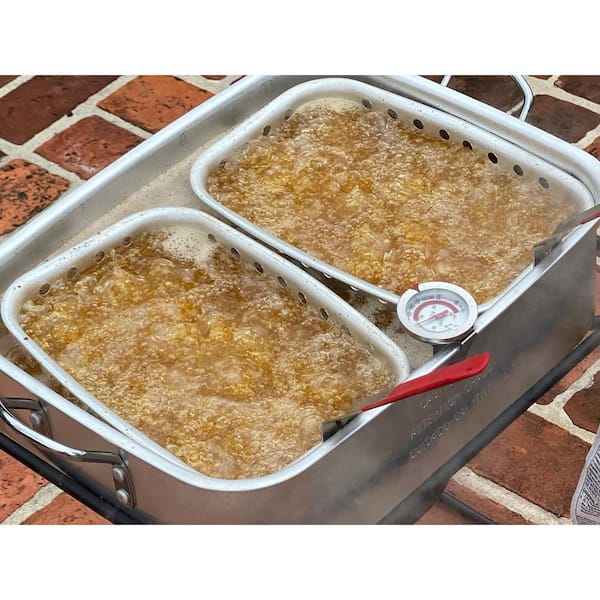 Backyard Pro 18 Qt. Aluminum Fry Pot with (2) 11 x 7 x 4 Fry Baskets for  Select Outdoor Ranges
