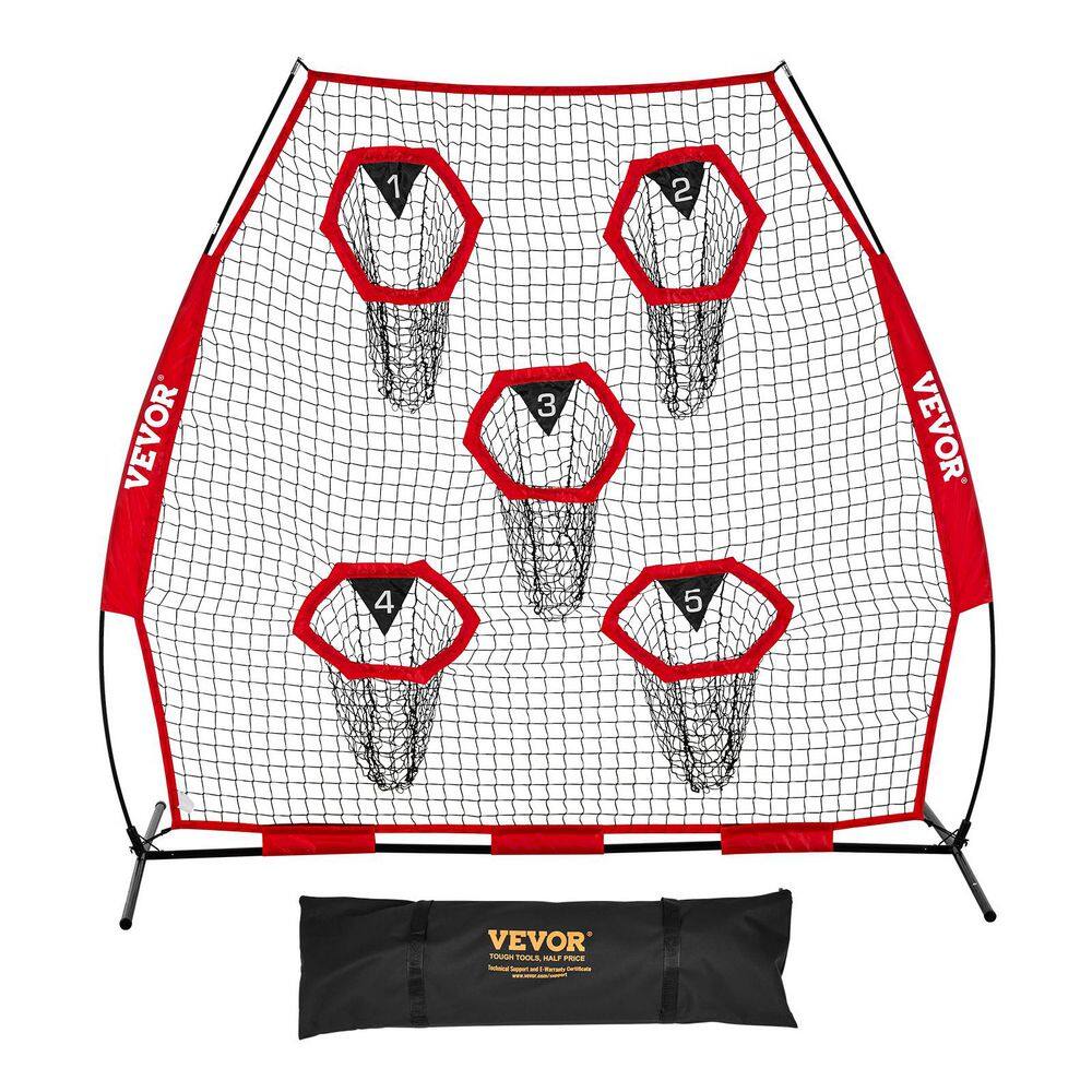 7 x 7 ft. Football Trainer Throwing Net, Training Throwing Target Practice Net with 5 Target Pockets,Knotless Net in Red price history on PriceWatchPro