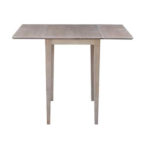 Weathered Taupe Gray Small Drop-Leaf Dining Table