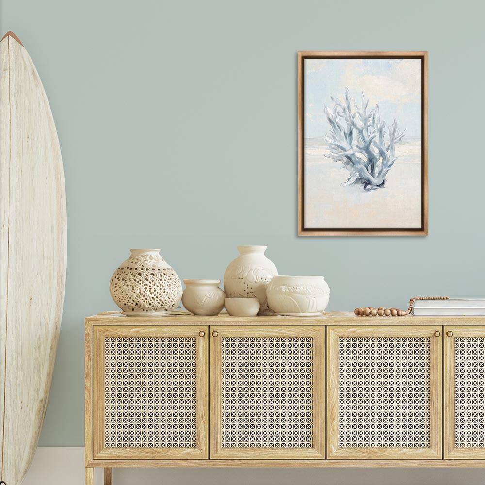 Soft Minimal Coral Branch by Ramona Murdock Brown Floater Frame Animal Graphic Art Print 31 in. x 21 in. price history on PriceWatchPro