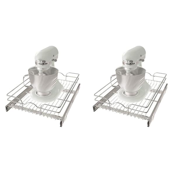 Rev-A-Shelf Chrome Steel Cabinet Pull Out Shelf Organizer (2-Pack)