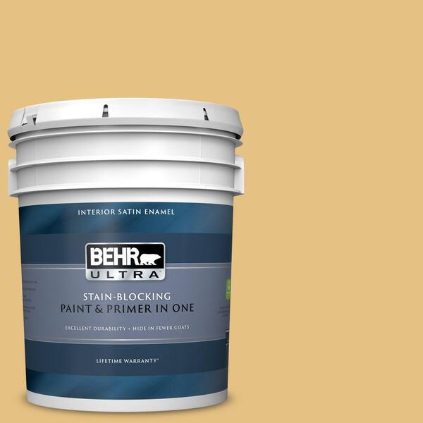 BEHR ULTRA 5 gal. #UL180-21 Tangy Satin Enamel Interior Paint and Primer in One
