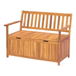 164.63 Gal. Natural Acacia Wood Deck Box with Seat
