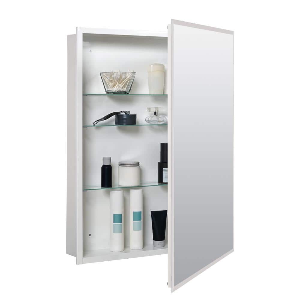 Zenna Home 24.5 in. W x 30.5 In. H Rectangular Frameless Medicine