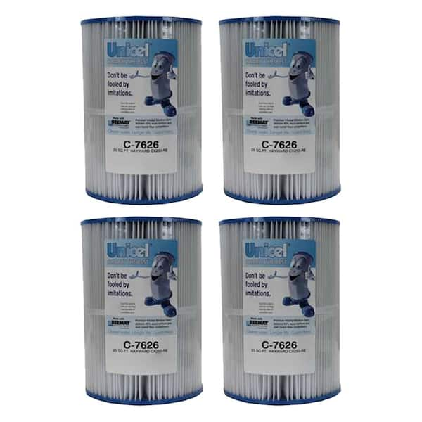 Unicel 7 in. Dia 25 sq. ft. Spa Replacement Pool Filter Cartridge (4 ...