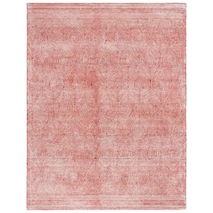 Abstract Ivory/Red 8 ft. x 10 ft. Geometric Area Rug