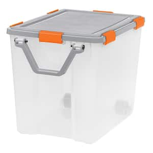 IRIS 103 Qt. WeatherPro Storage Bin with Wheels 110522 - The Home Depot