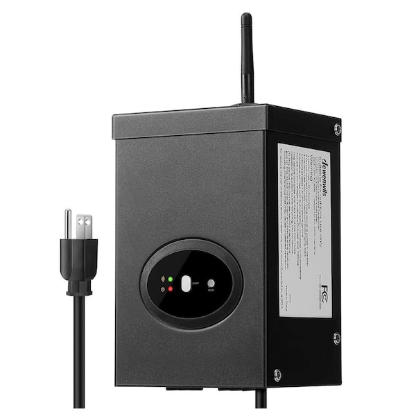 Smart Low Voltage 200 Watt Metal Landscape Lighting Transformer with Timer Compatible with Alexa and Google Home