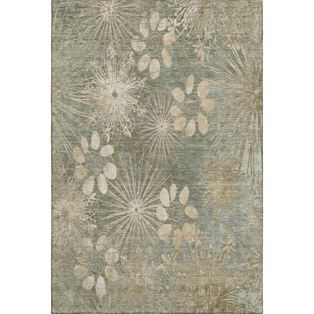 Mayfield Premium Machine Washable Abstract AMF2225 Sage 10 ft. x 14 ft. Area Rug price history on PriceWatchPro
