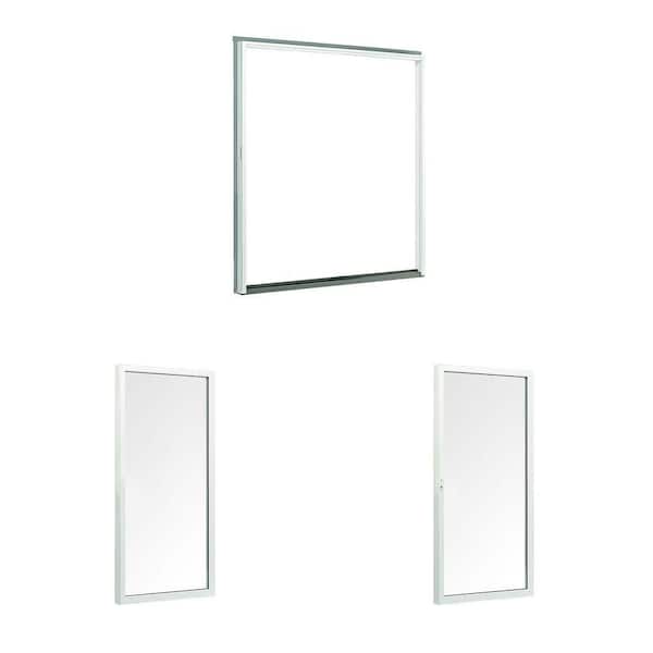70-1/2 in. x 79-1/2 in. 200 Series White Right-Hand Sliding Patio Door Set (Frame Kit, Fixed Panel, Moving Panel)