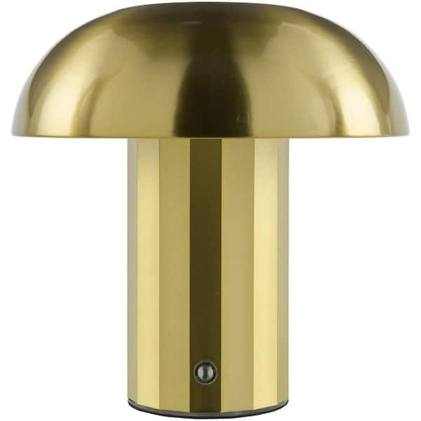 Furnas FRN-022 8 in. H x 7 in. W x 7 in. D Accent Table Lamp, Brass