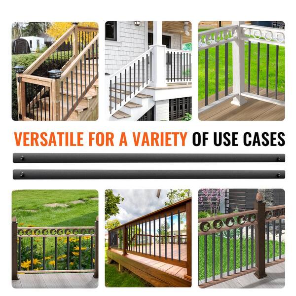 VEVOR Classic Composite Series 1-in x 1-in x 3-ft Iron Deck Post