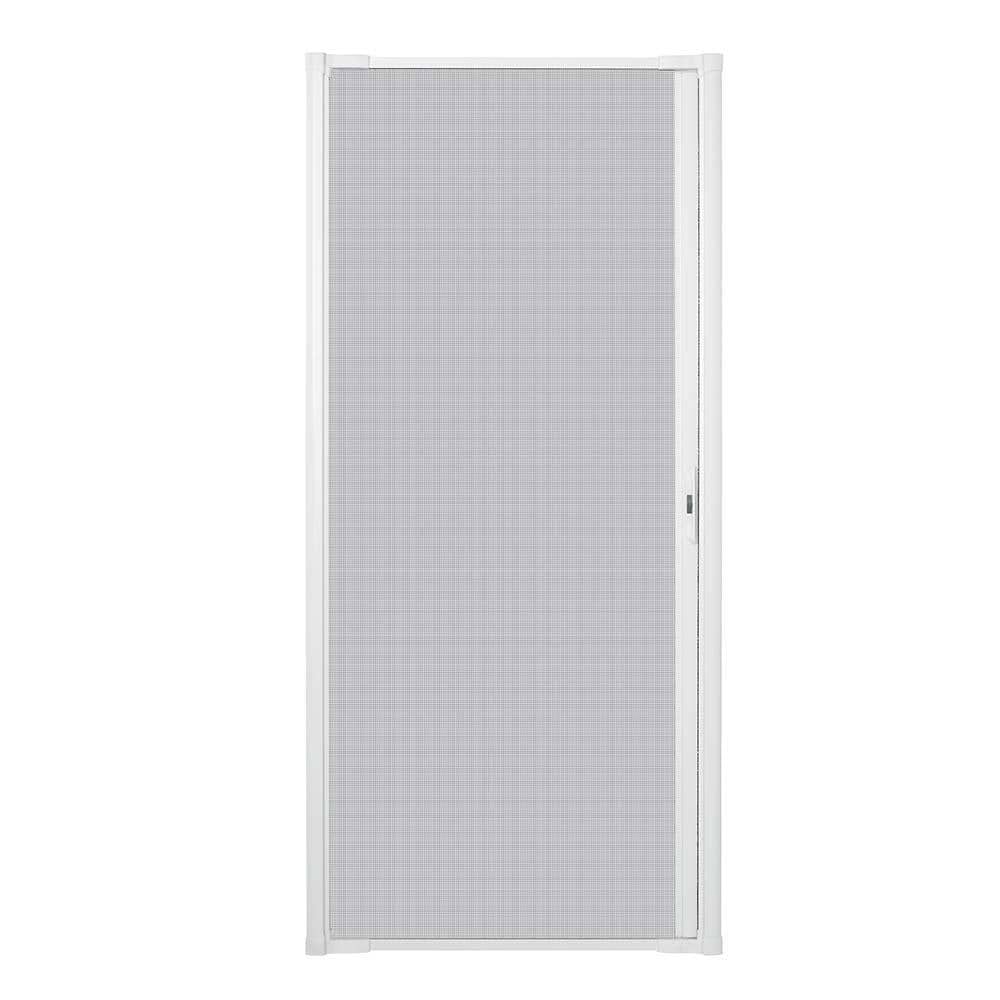 36 in. x 78 in. LuminAire White Single Universal Aluminum Gliding Retractab