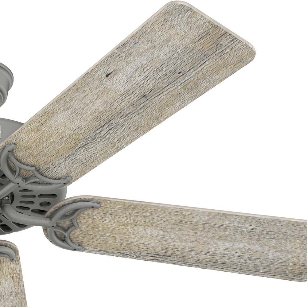 Matte Silver 52" Reversible 5-Blade Ceiling Fan with Lighting