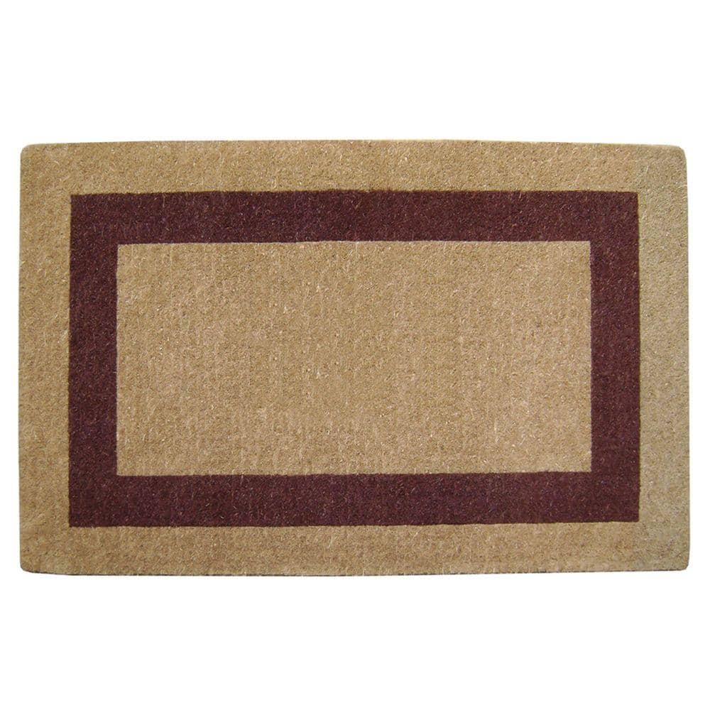 Heavy Duty Brown 30 in. x 48 in. Coir Plain Single Picture Frame Indoor Outdoor Door Mat price history on PriceWatchPro