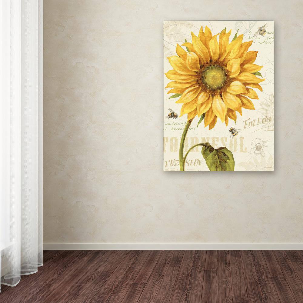 Lisa Audit Sunflower and Bees Canvas Art 14'' x 19''