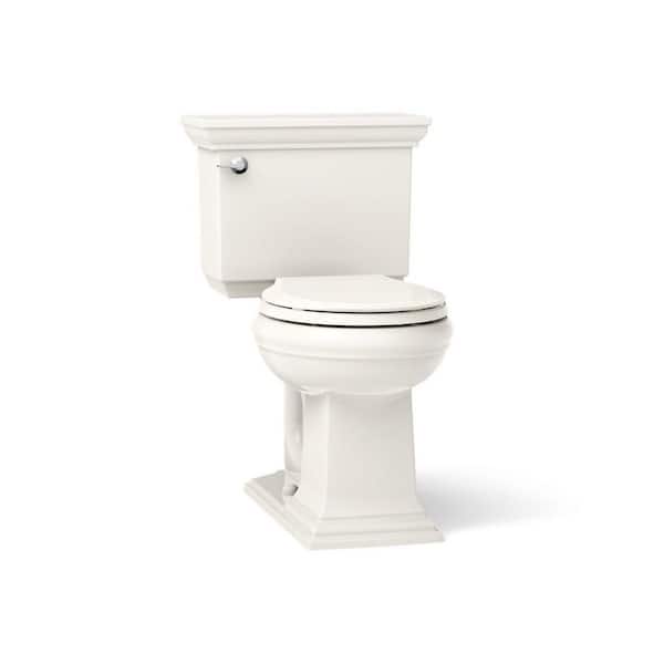 Memoirs 12 in. Rough In 2-Piece 1.28 GPF Single Flush Round Toilet in Biscuit Seat Not Included