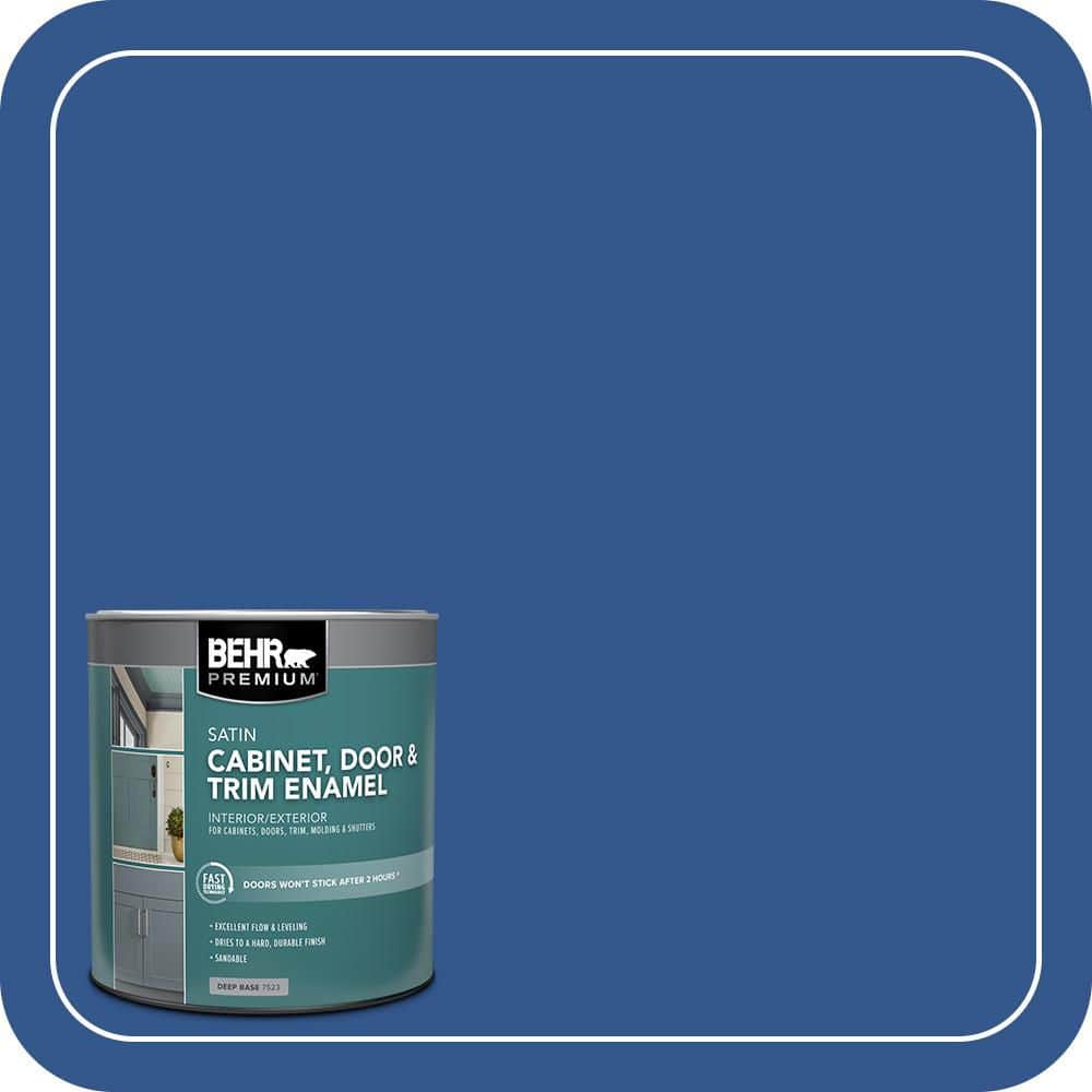 BEHR PREMIUM 1 qt. #PPU15-03 Dark Cobalt Blue Satin Enamel