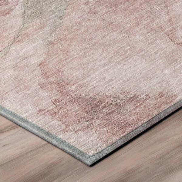 Chantille Machine Washable Indoor/Outdoor Abstract ACN3037 Mauve 2 ft. x 7 ft. Runner Rug