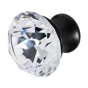 Nina 1-3/8 in. Oil Rubbed Bronze with Crystal Cabinet Knob
