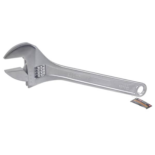 Adjustable Wrench 15" Forged Steel Chrome Finish Hand Tool 
