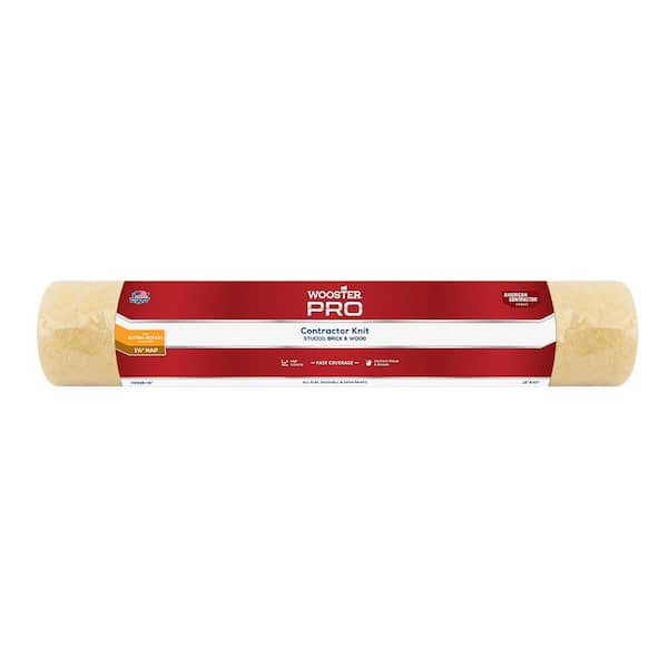 Wooster 18 in x 1-1/4 in. Fabric Pro American Contractor High-Density Knit Roller Applicator/Tool