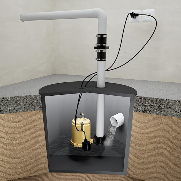 K2 PRO 3/4 HP Heavy-Duty Cast Iron Sewage Pump with Tethered