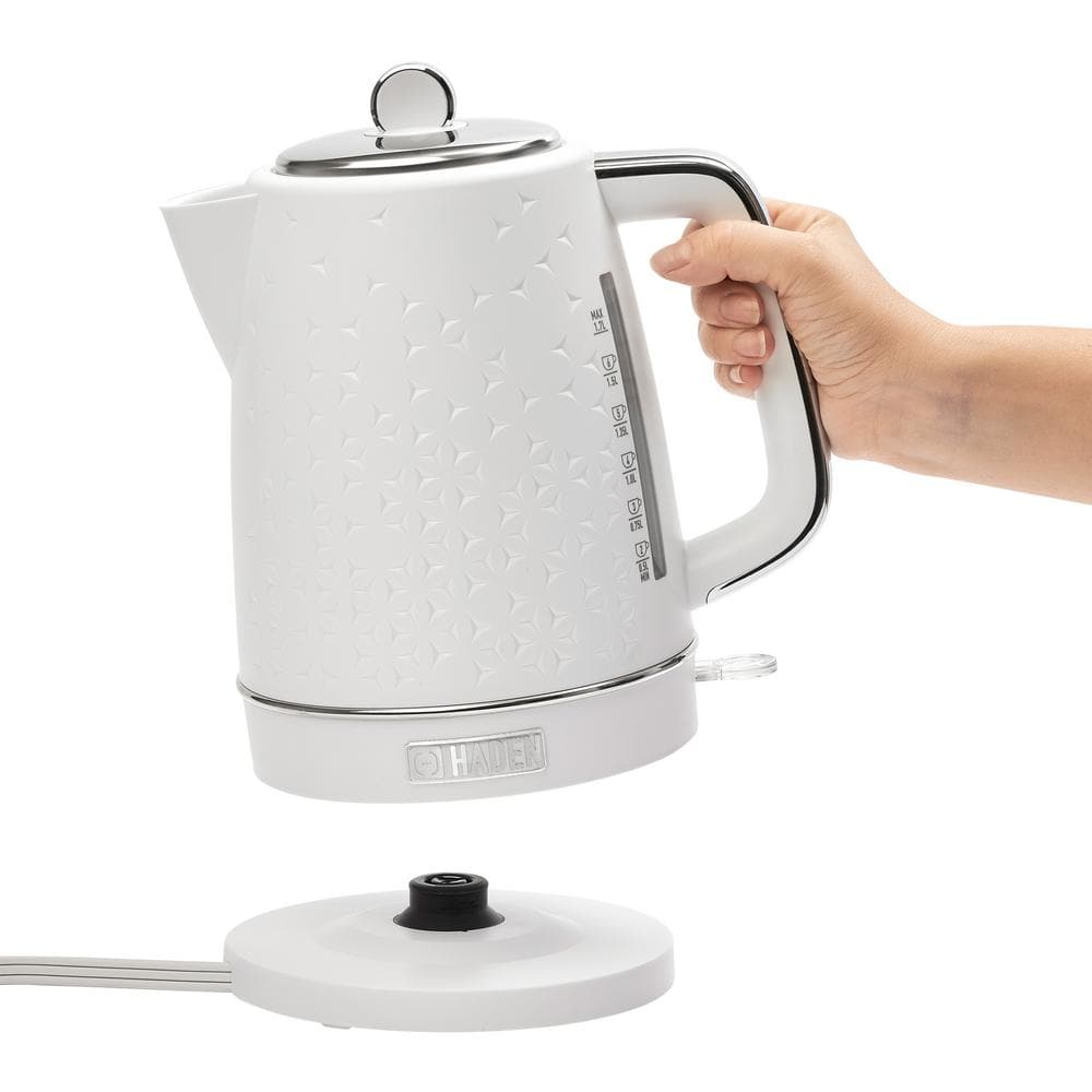 Haden Starbeck 1.7L White and Chrome Electric Tea Kettle