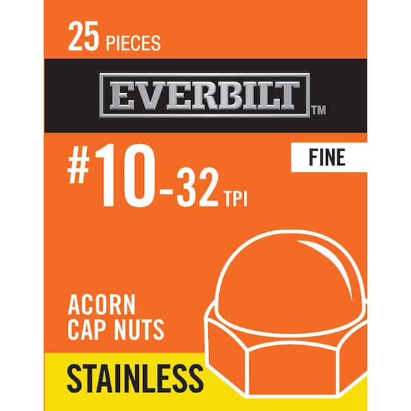 Everbilt #10-32 Stainless Steel Cap Nut (25-Pack)