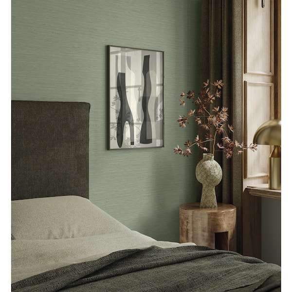 60.75 sq. ft. Moss Bangkok Embossed Vinyl Unpasted Wallpaper Roll
