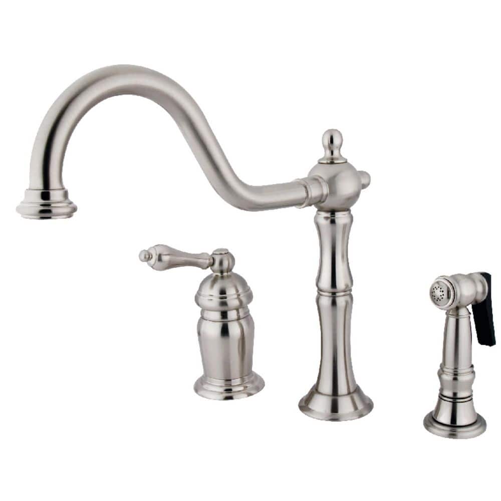 Heritage Single-Handle Standard Kitchen Faucet with Side Sprayer in Brushed Nickel price history on PriceWatchPro