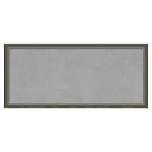 Domus Dark Silver 51 in. x 23 in. Framed Magnetic Board