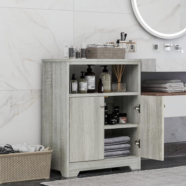 Cipacho White Triangle Corner Storage Cabinet for Bathroom, Living Room and Kitchen with Modern Style