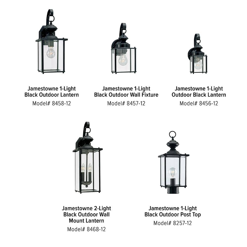 Black 20.25 Inch 2-Light Outdoor Wall Lantern with Clear Glass