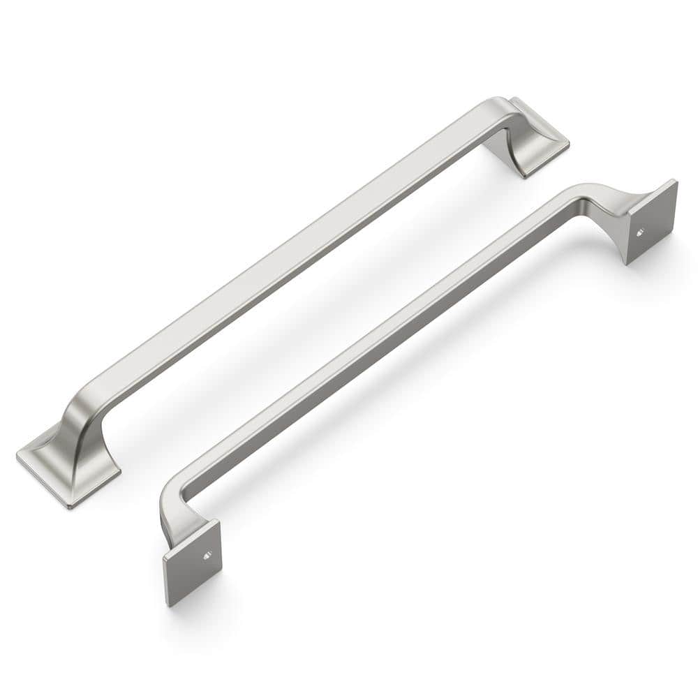HICKORY HARDWARE Forge 7-9/16 in. (192 mm) Satin Nickel Cabinet Drawer and Door Pull -  H076704-SN