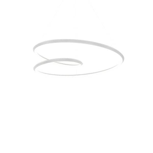 KUZCO Ampersand 32 in. 1 Light 67-Watt White Integrated LED Pendant Light