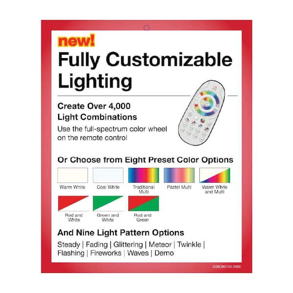 9 ft. Breckenridge Twinkling Adaptive Lighting Downswept Fraser Fir Flocked LED Pre-Lit Christmas Tree T31