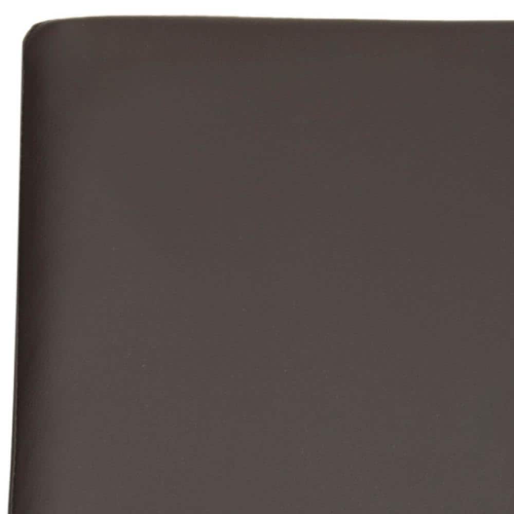 Transitional 24'' Faux Leather Metal Arm Chair in Brown