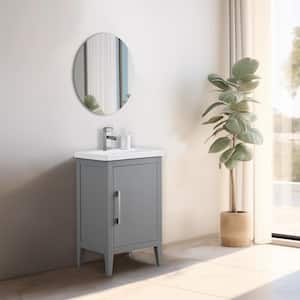 20 in. W x 15.8 in D x 34 in. H Single Sink Bathroom Vanity Cabinet in Cashmere Gray with Ceramic Top