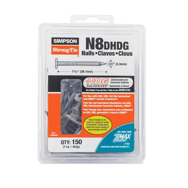 Simpson Strong-Tie Strong-Drive 1-1/2 in. x 0.131 in. SCN Smooth-Shank HDG Connector Nail (150-Pack)