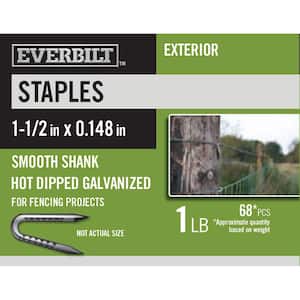 1-1/2 in. Staples Hot Dipped Galvanized 1 lb (Approximately 68 Pieces)