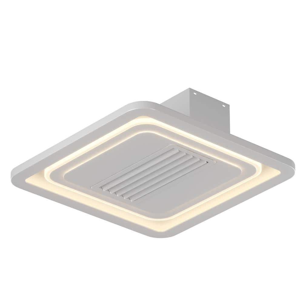 22 in. Indoor White Modern Leafless Ceiling Light Fan with Remote Control R