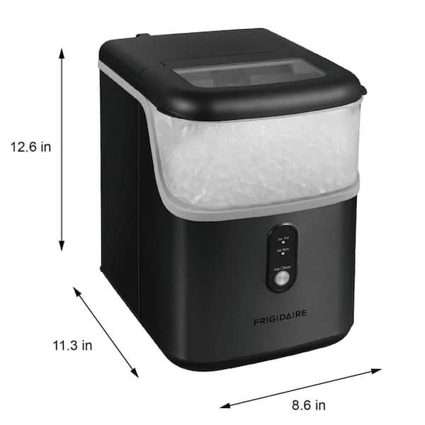 8.5 in. 28 lb. Nugget Ice Maker - BLACK Stainless Steel