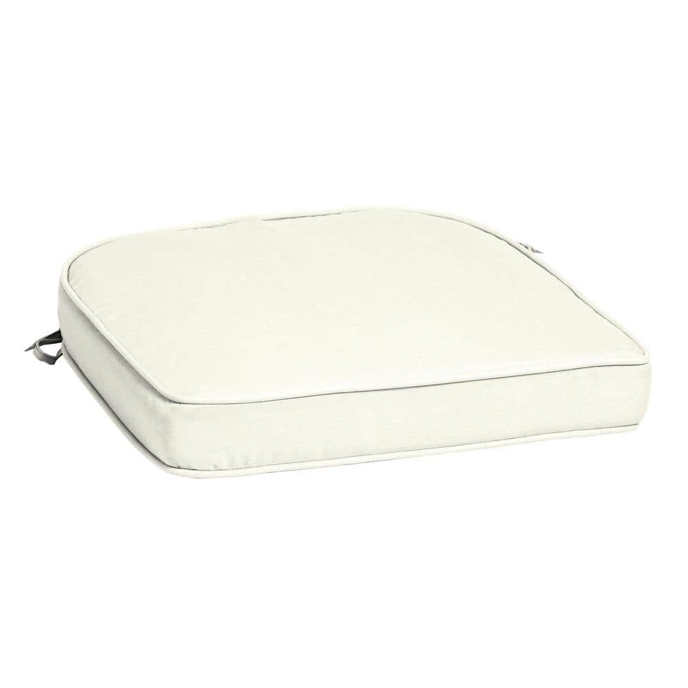 ARDEN SELECTIONS ProFoam 18 in. x 18 in. Sand Cream Square Outdoor Rounded Seat Cushion AH0YF51B DKZ1 The Home Depot