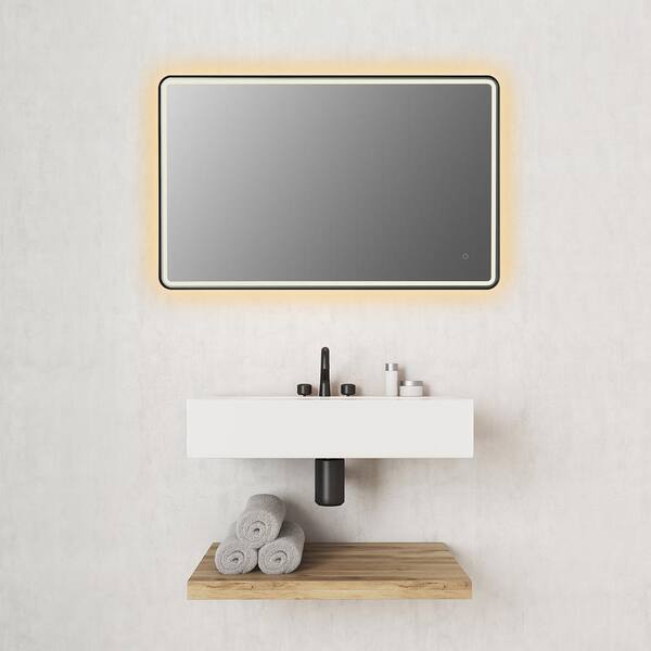 Cassano Rectangle Frameless Modern Bathroom Vanity LED Lighted Wall Mi –  Altair Design USA