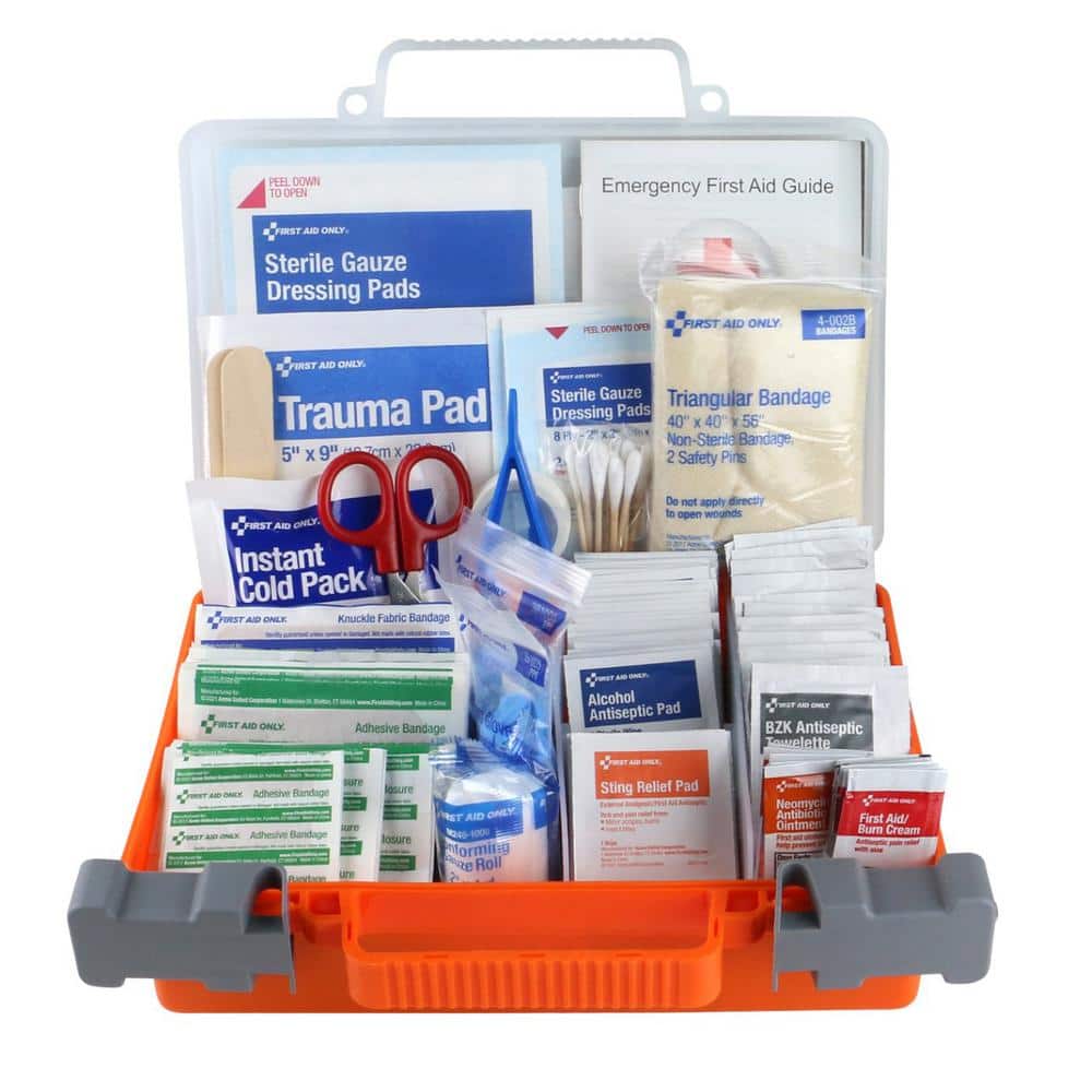 HDX 180-Piece, 25-Person Plastic OSHA First Aid Kit 59619 The Home Depot