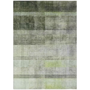 Chantille ACN568 Olive 9 ft. x 12 ft. Machine Washable Indoor/Outdoor Geometric Area Rug