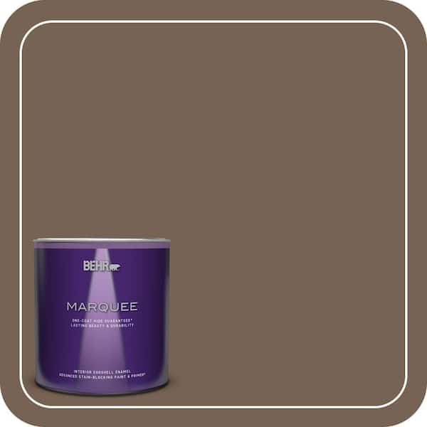 BEHR MARQUEE 1 qt. Home Decorators Collection #HDC-SM14-4 Tan Bark Trail Eggshell Enamel Interior Paint & Primer