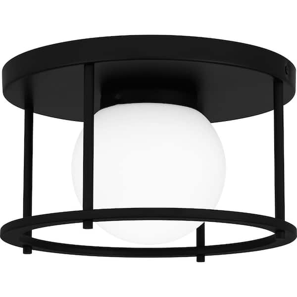 Quoizel Morehouse 10 in. 1-Light Matte Black Flush Mount
